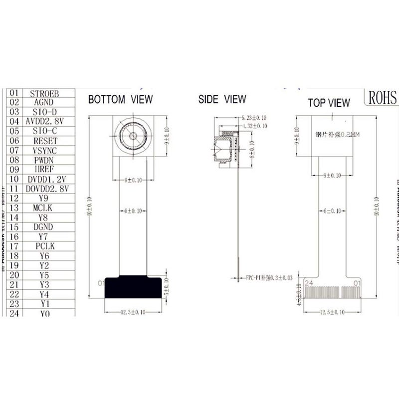 Taidacent ESP32 Cam OV2640 4 CM OV2640 Camera Module MINI 2 Megapixel DVP 24 Pin Interface YUV RGB JPEG Camera Breakout - Image 4